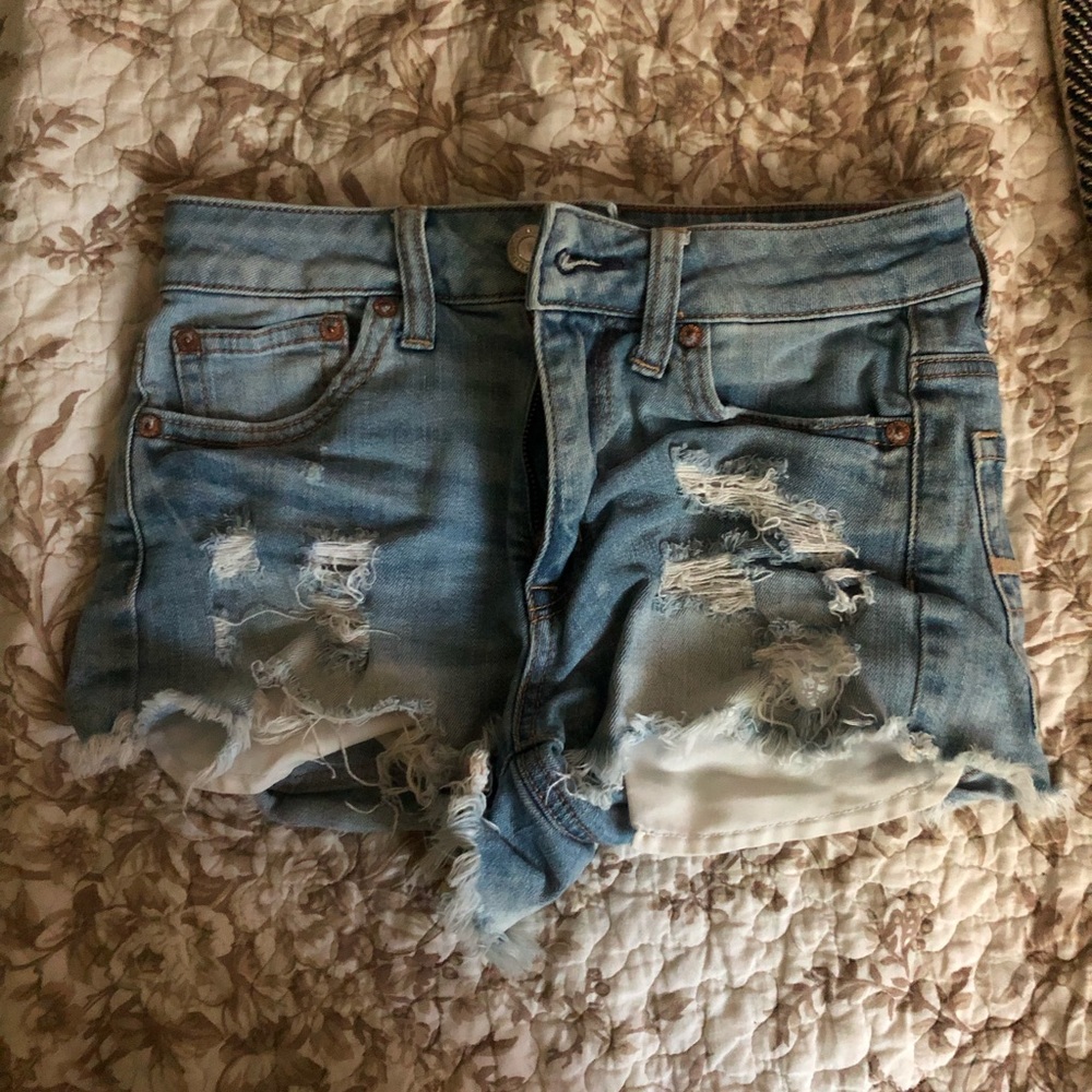 Distressed American Eagle jean shorts